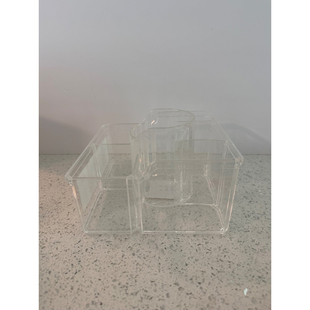 Urban Butterfly Clear 6 Compartment Multi-Use Makeup Vanity Organizer UB-6CMUO - Picture 2 of 6